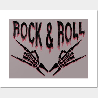 Rock And Roll Hand Sign Posters and Art